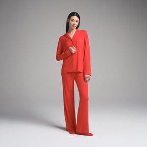 LONG SLEEVE BUTTON UP PAJAMA SET